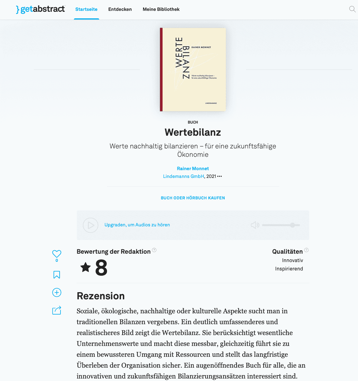 getabstract Wertebilanz